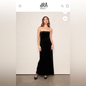dRA Los Angeles Navy Velvet Strapless Dress - NWT